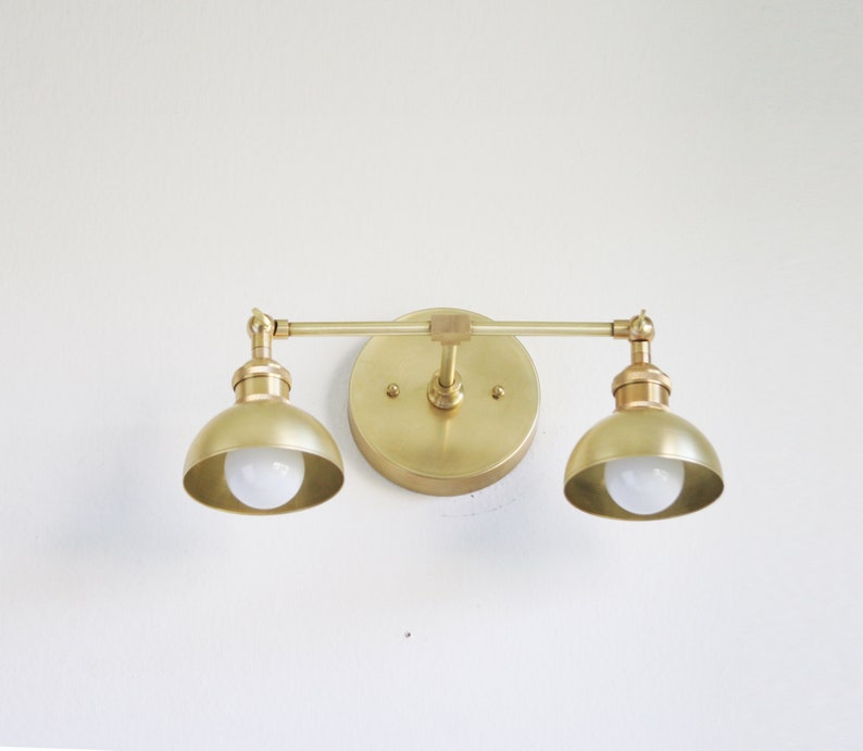 Solid Brass Adjustable Wall Sconce light Bathroom Vanity Etsy