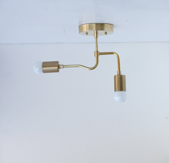 Brass Ceiling Light Modern Abstract
