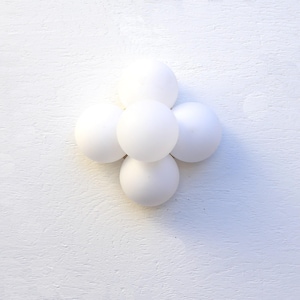 Wall Sconce/Flush Ceiling  Light, Wall Sconce/Ceiling  Light with white glass shades. Cloud Light,  UL Listed. No.0036