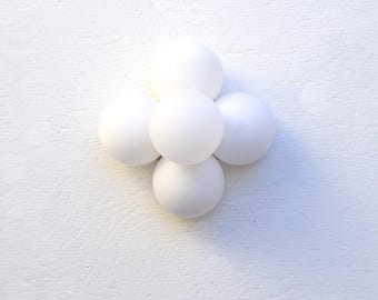 Wall Sconce/Flush Ceiling  Light, Wall Sconce/Ceiling  Light with white glass shades. Cloud Light, 6" shade UL Listed. No.0036