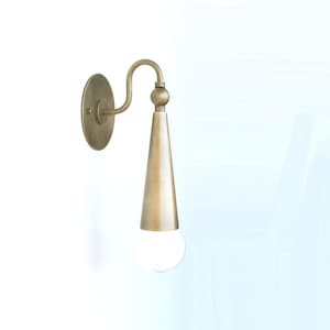 Aged Brass  Wall Sconce light - Casting Brass Wall Sconce Light- Minimal Sconce Light, UL Listed, No. 0389