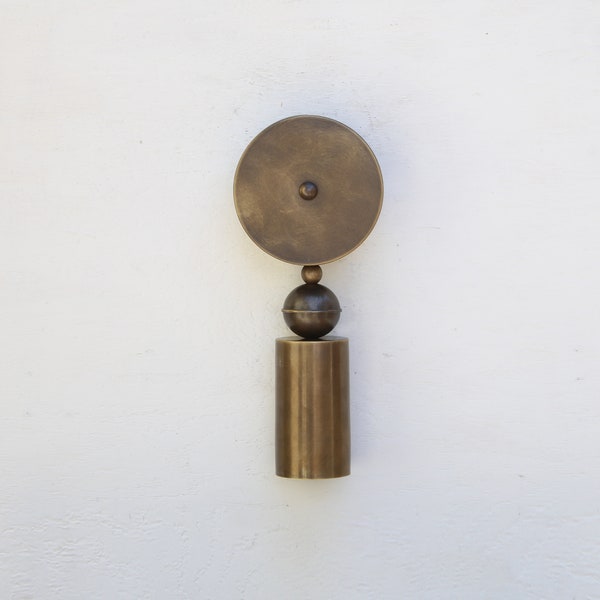 Aged Brass  Wall Sconce light - Brass Wall Sconce Light