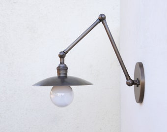 Brass  Adjustable Wall Sconce  light, Solid Brass Swivel Wall Sconce  light