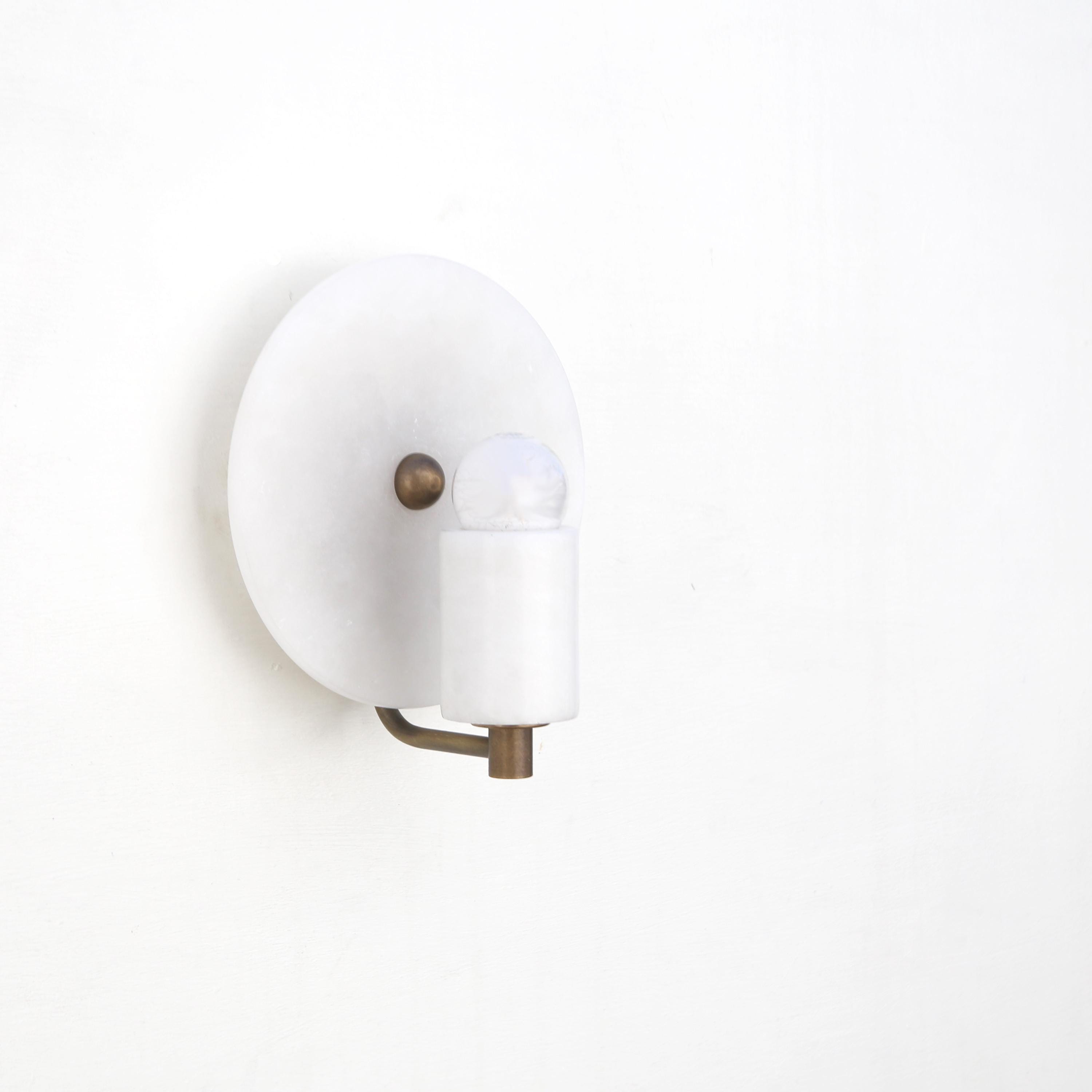Brass Wall Sconce light -Wall Sconce Light- Brass Wall Sconce with Alabaster Shade, UL listed