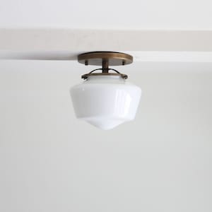 Flush Mount Ceiling Light Fixture - Schoolhouse Ceiling Light, UL Listed.