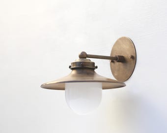 Bathroom Vanity Light,  Wall Sconce  light with brass shade-Minimal Sconce Light, UL Listed, LM2. No.0386