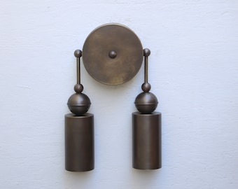 Aged Brass  Wall Sconce light - Brass Wall Sconce Light