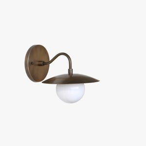 Brass Wall Sconce- Brass  light with brass shade- Minimal Sconce Light,- UL Listed.PPQ-4 No.0002