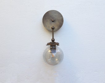 Aged Brass  Wall Sconce light - Brass Wall Sconce Light