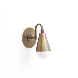 Brass Wall Sconce  light with, Modern brass light,  Mid Century brass wall sconce light, Minimal Sconce Light, UL Listed