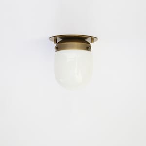 Flush mount Ceiling Light, Ceiling Light with milk white glass mini- shade LM1 - UL Listed No.0139