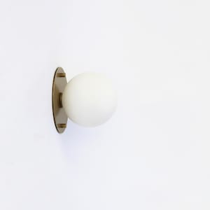 Wall Sconce/Flush mount Ceiling  Light, Mid Century Wall Sconce, Ceiling   Light with white glass  shade, No. PPQ4 No.0027