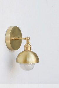 Bathroom Vanity, Vanity Fixture, Mid Century Brass Wall Sconce  light