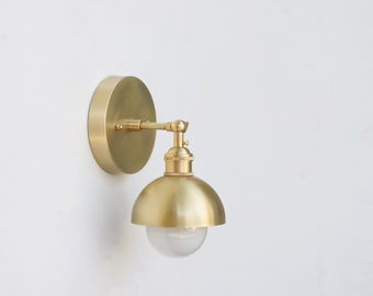 Brass  Adjustable Wall Sconce  light with brass shade, Solid Brass Wall Sconce  light, Mid Century Sconce, UL Listed, No.0238