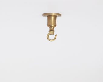 Brass Pendant Lighting  Hook, Industrial style ceiling lamp hooks, ceiling lighting hooks. No.1315