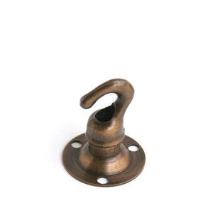 Antique Brass Pendant Lighting  Hook, Industrial style ceiling lamp hooks, ceiling lighting hooks.