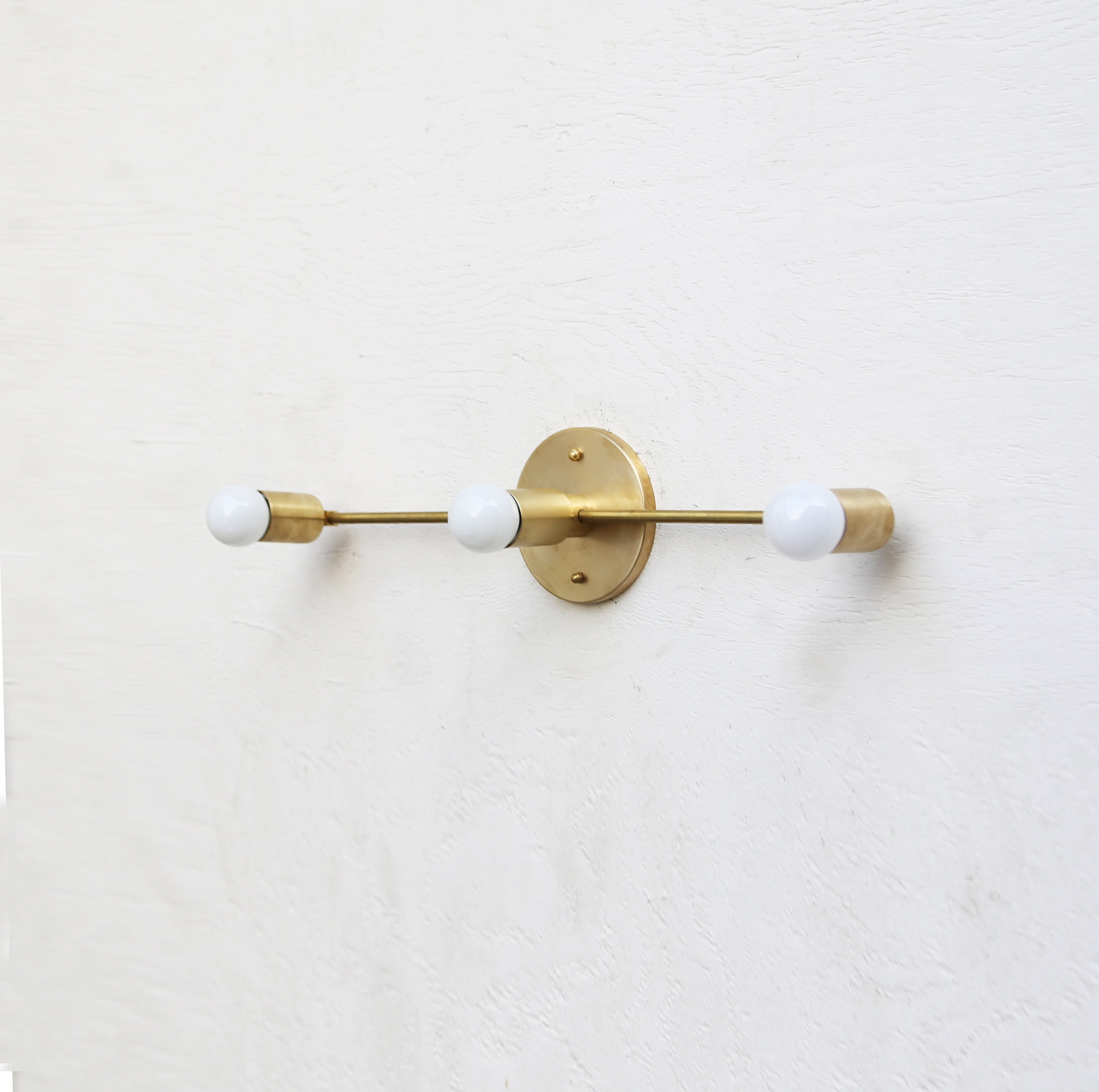 Bathroom Vanity Vanity Fixture Mid Century Brass Wall Sconce - Etsy