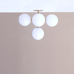 6" Modern Brass Sputnik Chandelier,  Modern Sputnik 5-arm Brass Ceiling Light, UL Listed. No.0376