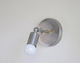 Industrial style Adjustable Wall Sconce light nature steel