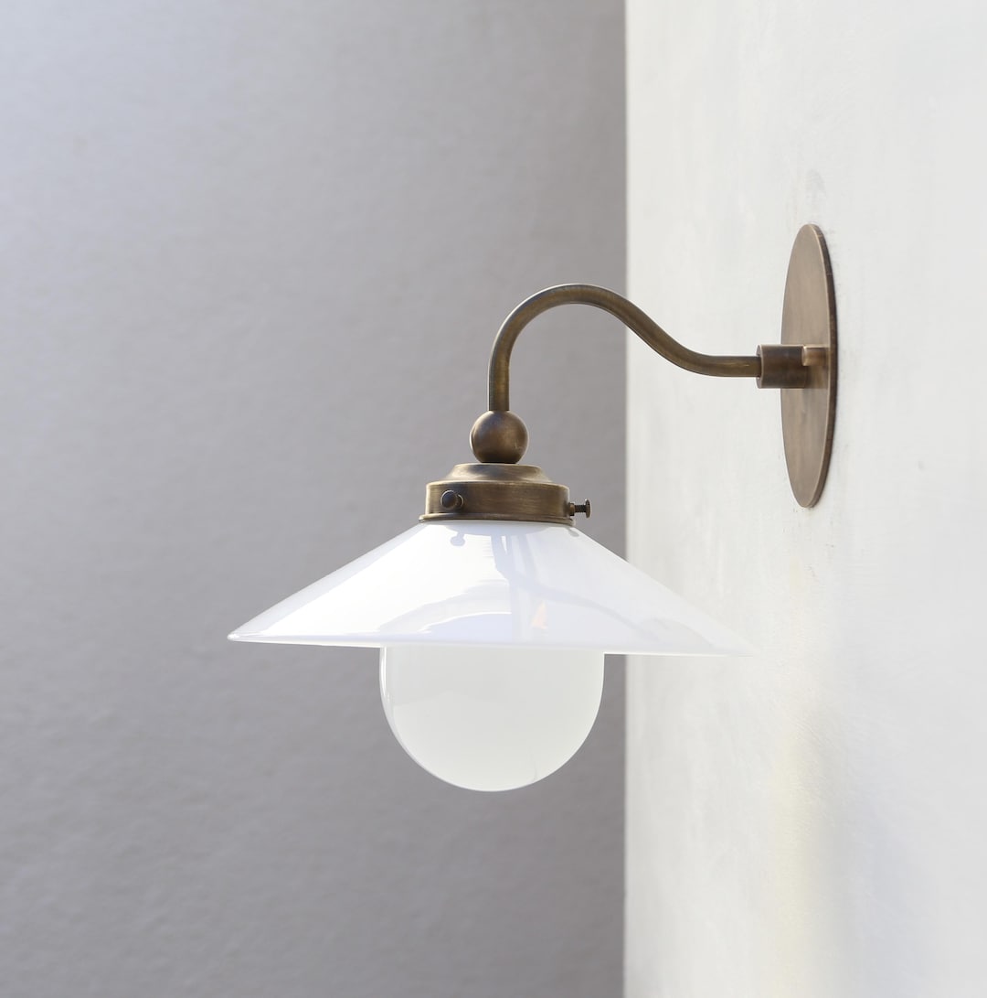 Bathroom Vanity Light, Wall Sconce Light With Brass Shade-minimal ...