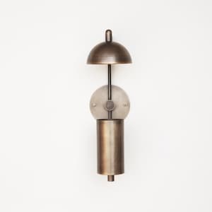 Aged Brass Wall Sconce light Casting Brass Wall Sconce Light Minimal Sconce Light image 2