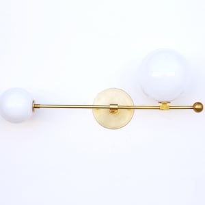 Bathroom Vanity, Vanity Fixture, Mid Century Brass Wall Sconce  light, UL Listed, No.0356