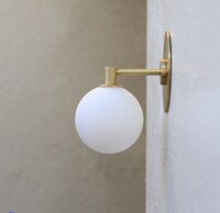 Bathroom Vanity, Vanity Fixture, Mid Century Brass Wall Sconce  light