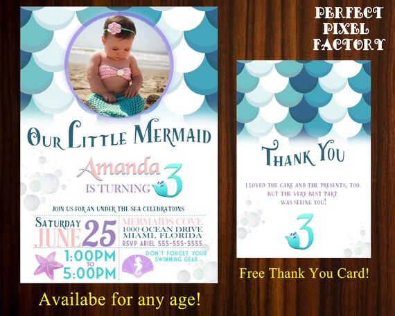 Mermaid Invitation, Under the sea, little mermaid, Mermaids, Glitter, Glitter mermaid, Mermaid tale, Mermaid tale invitation, Mermaids Il_570xn
