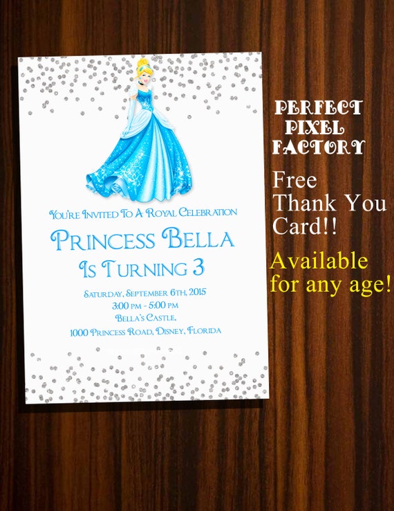 Cinderella, Cinderella invitation, Disney's Cinderella, Cinderella Birthday, Printable Invitation, Glitter Invitation, Elegant Invitation Il_570xn