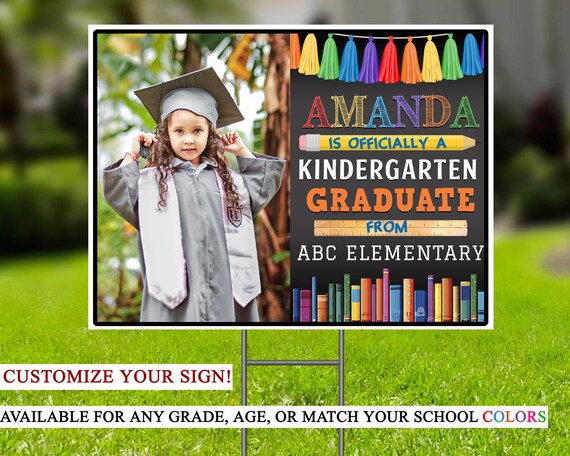 Yard Sign, Graduation Sign, Lawn Signs, Graduation Yard sign, Graduation announcement, Photo yard sign, Custom lawn sign, Senior sign Il_570xn
