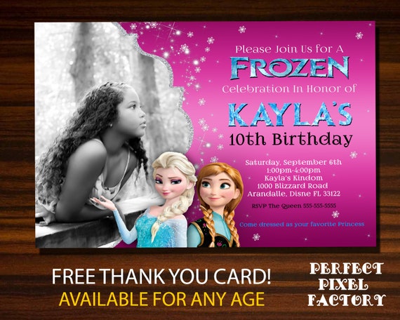 Frozen Invitation, Frozen Birthday, Disney's Frozen,Frozen Party,Printable Invitation,diy,Elsa,Anna,Olaf,Made To Order,Perfect Pixel Factory Il_570xn