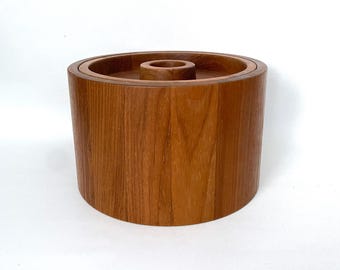 Dansk teak ice bucket designed by Jens Quistgaard made in Denmark