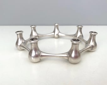 Early silver candleholder by Jens Quistgaard made in Denmark - for Tiny Tapers
