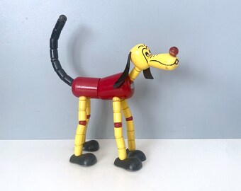 Brio Pluto jointed dog, made in Sweden, licensed by Disney