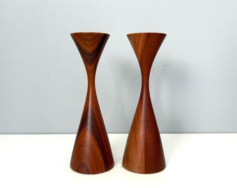 Rude Osolnik 6 3/8" candlesticks pair marked on bottom