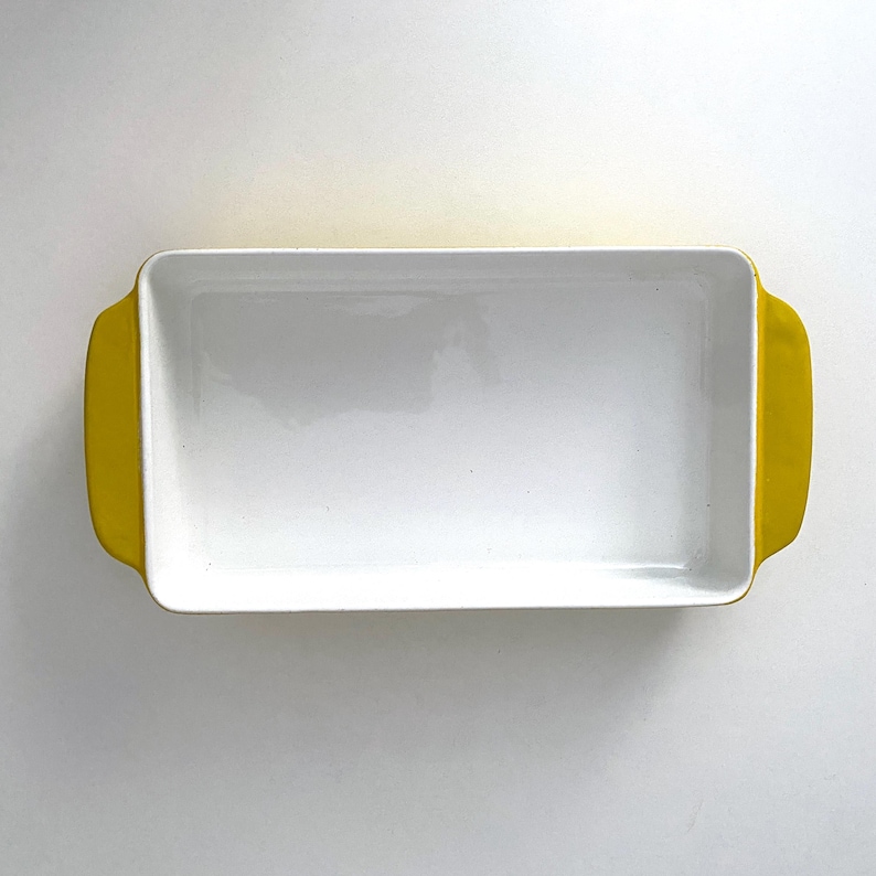 Vintage Copco enamel cast iron oven pan designed by Michael Lax Made in Denmark afbeelding 3