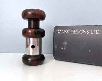 Dansk Rosewood & silverplate pepper mill - never used, original box! PLEASE READ