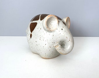 Vintage ceramic Takahashi elephant bank, Lisa Larson style