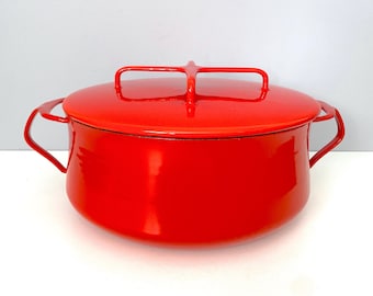 Kobenstyle Dansk 4 Ducks Denmark  3 quart sauce pot & lid - RED