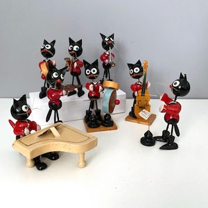 Cat Orchestra Figurines - Etsy