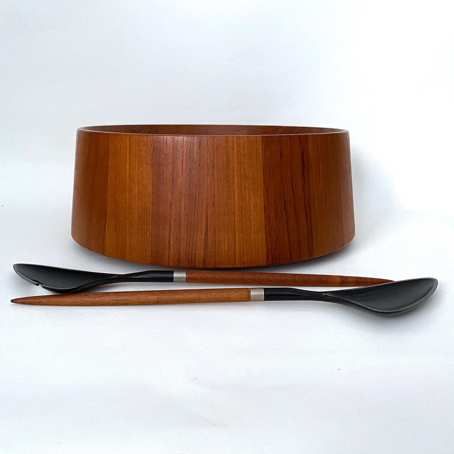 Vintage Dansk Teak Salad Bowl + Helge Benzin Servers