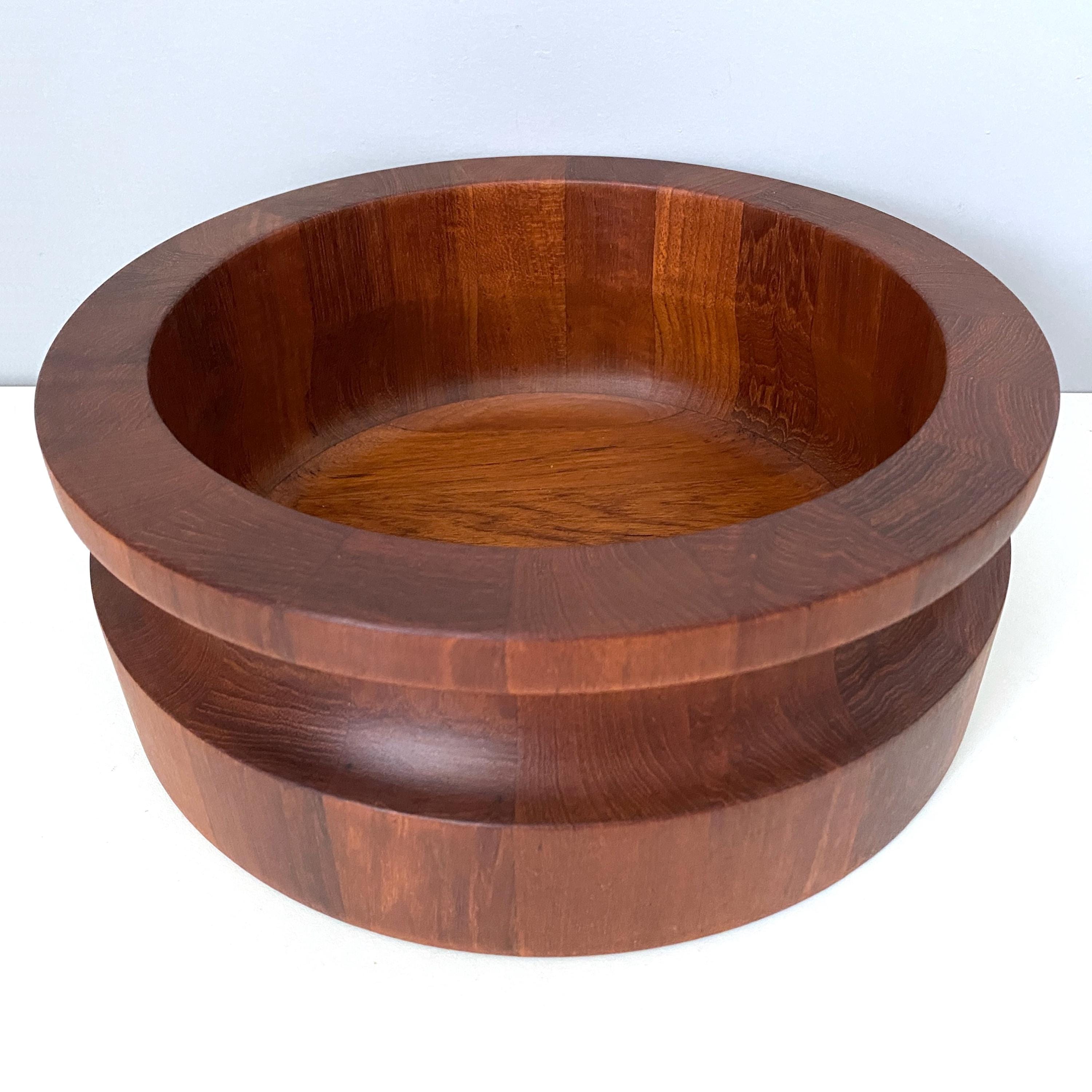 Dansk teak bowl, rare style, heavy - designed by Jens Quistgaard made in Denmark
