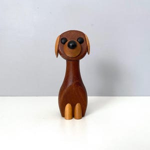 Vintage teak puppy dog by Gunnar Flørning for Laurids Lønbord Denmark