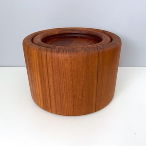 Nissen staved teak ice bucket Made in Denmark - Richard Nissen
