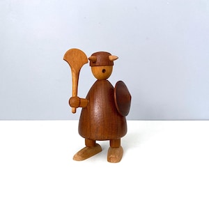 Genuine Jacob Jensen vintage teak Viking. made in Denmark - medium size with hatchet