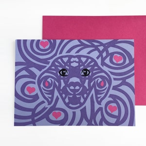Hund-Valentine Karte, Valentines Geschenk, Hundeliebhaber Valentine, Valentines, Hund Postkarte, Kunst der moderne Hund, Hund-Kunstdrucke, Geschenke für Hundeliebhaber