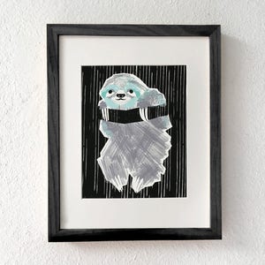 Sloth, Sloth gift, cute sloth, sloth print art, sloth decor, sloth art, sloth wall art, sloth art print, home decor, wall decor, wall art