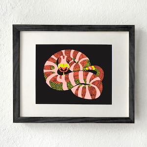 Snake art, Snake art print, Snake print, Reptile art, Snake gift, Desert decor, Snake decor, Reptile print, Serpent, Snake home decor