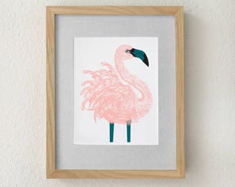 Flamingo print art, Flamingo print, Flamingo art, Flamingo wall art print, Flamingo gift, Flamingo home decor, Pink Flamingo, Flamingo decor