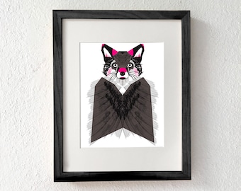 Fox art, Fox art print, Fox wall art, Fox print, Nursery fox print, Woodland creatures, Forest animal wall art, Modern fox, Fox illustration